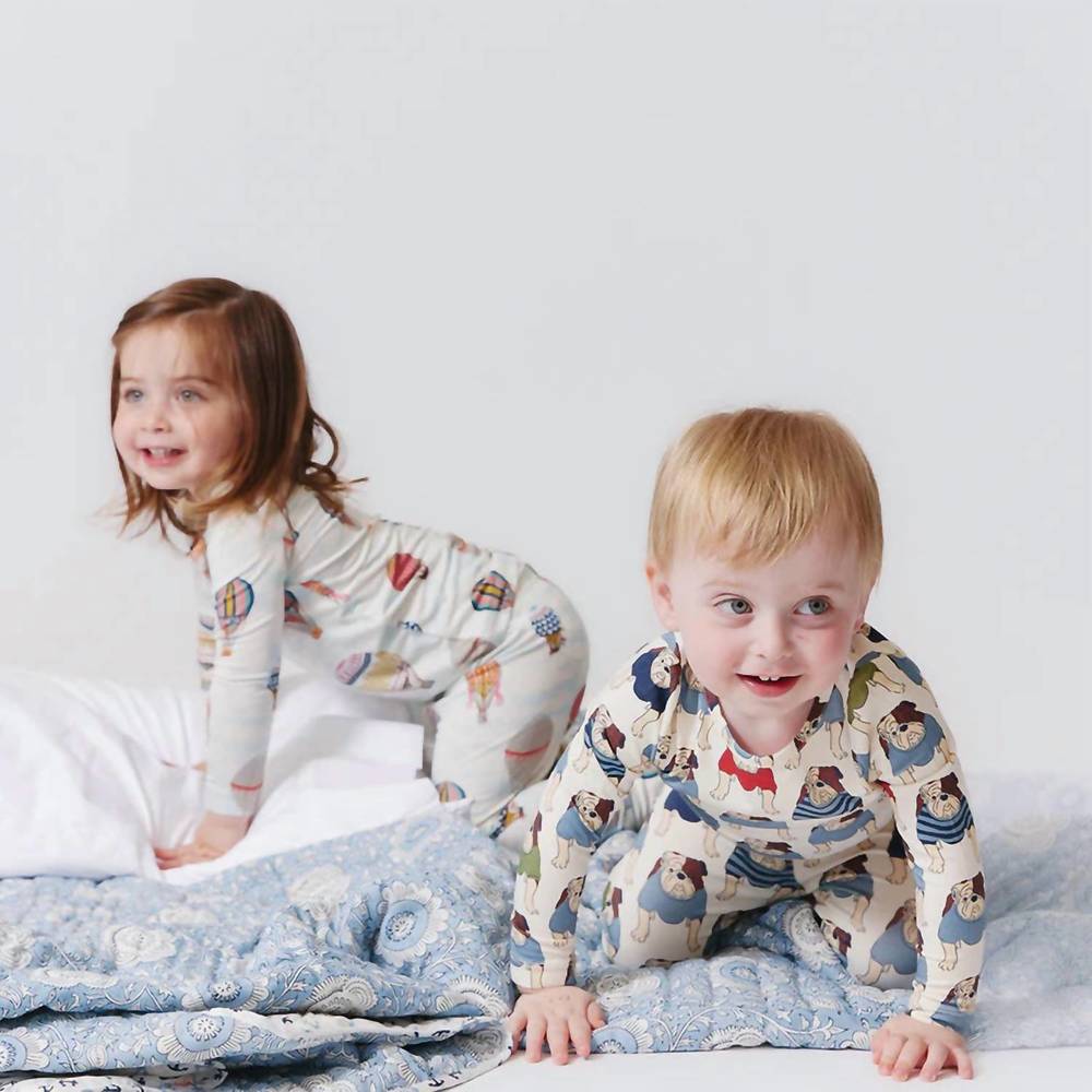 NEW PINK CHICKEN kids bamboo pj set in bulldogs - Picture 3 of 6